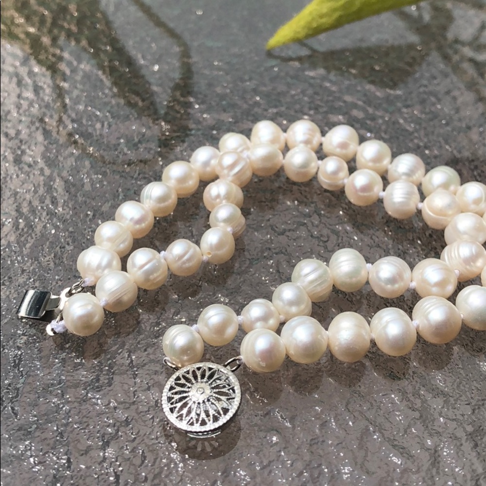 Last one Genuine Pearl bracelet double stranded - Picture 3 of 4